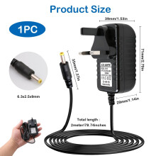 Replacement Power Cable 12V 1.25A with Safety Protection Compatible with Echo Dot 3rd/4th/5th Gen Echo Dot Kids Echo Show 5 for Home and Office Use