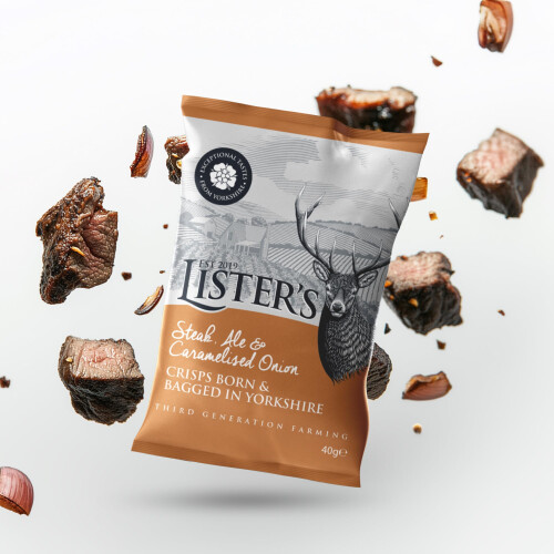 Listers  Steak Ale  Caramelised Onions  Crisps Multipack Multipack Cri 1