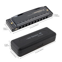 OriGlam MIA_80R Blues Harmonica Harp Mouth Organ, 10 Holes C Key Harmonica for Children Adults Students Beginner Friends