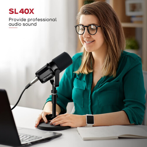 FDUCE SL40X Dynamic XLR Podcast Microphone for Vocal Recording