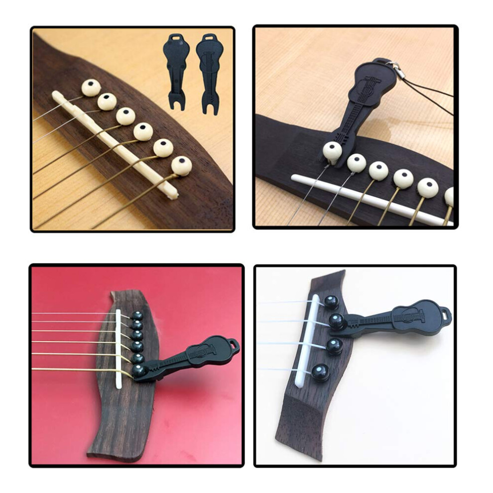 Weibang Acoustic Guitar Bridge Pins Pegs-6Pcs With 1Pc Bridge Pin Puller Remov