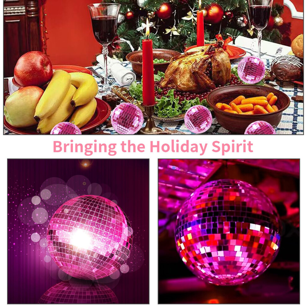 Jicyor Pack Of 12 Disco Balls, Disco Mirror Ball Silver Mini Disco Bal
