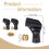 2PCS Microphone Clip Mic Holder, Black, Adjustable with 5/8" to 3/8" 2