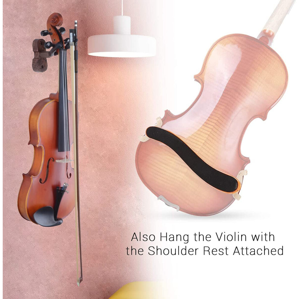 Kingpoint Wall Mount Violin Hanger Hook, Rosewood Holder Stand For Hom