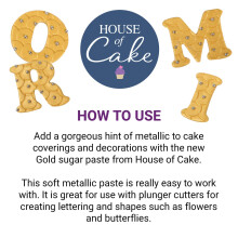 House of Cake Metallic Gold Edible Sugar Paste Fondant Icing for Model