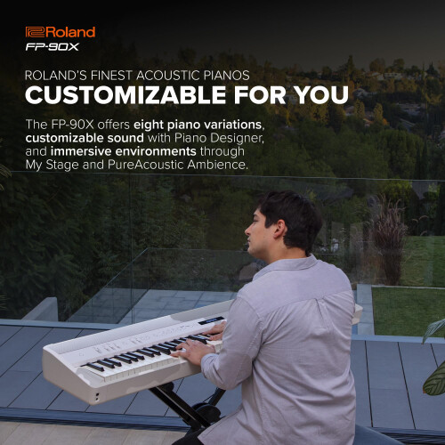 Roland FP-90X | Flagship Portable 88-Note Digital Piano | Immersive & 2