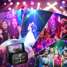Jagdag Disco Party Lights, Sound Activation DJ Party Strobe Lights Stage Effects Exceptional for Home Birthday Wedding and Karaoke Parties Indoor Pro