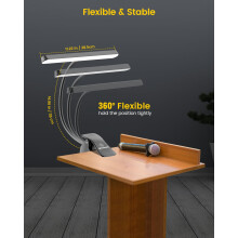 Glocusent LED Super Bright Music Stand Light, Eye Caring Clip-on Piano
