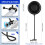 Microphone Pop Filter,Aokeo Mic Mask Shield,Three-layer Wind Pop Screen With Flexible 360 Gooseneck Clip Stabilizing Arm For All Microphone 6