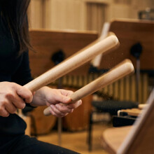 JAPCHET Wooden Clave Sticks, Wood Percussion, 20 Pairs, 20cm Length, for Home Performance Use