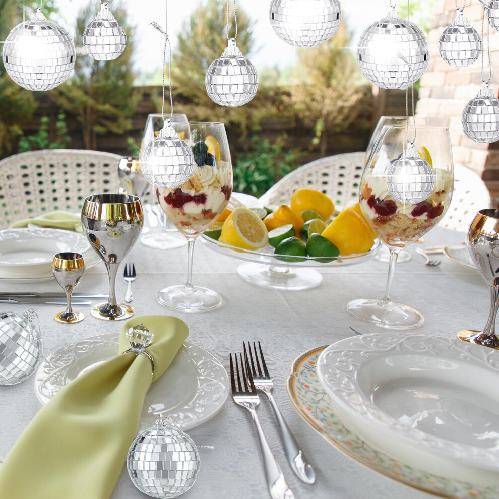 Candcamp 15 Piece Disco Mirror Balls - Silver Mirror Balls For Party, Wedding,