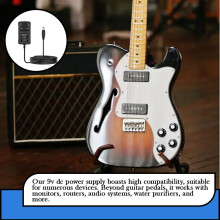 9V Guitar Pedal Power Supply 9v 1A DC Power Supply for Effect Pedals Piano Keyboards Compatible with BOSS ME-80/ME-25/PSA-120S/DS-1/RC-1/RC-3/RC-5/GT