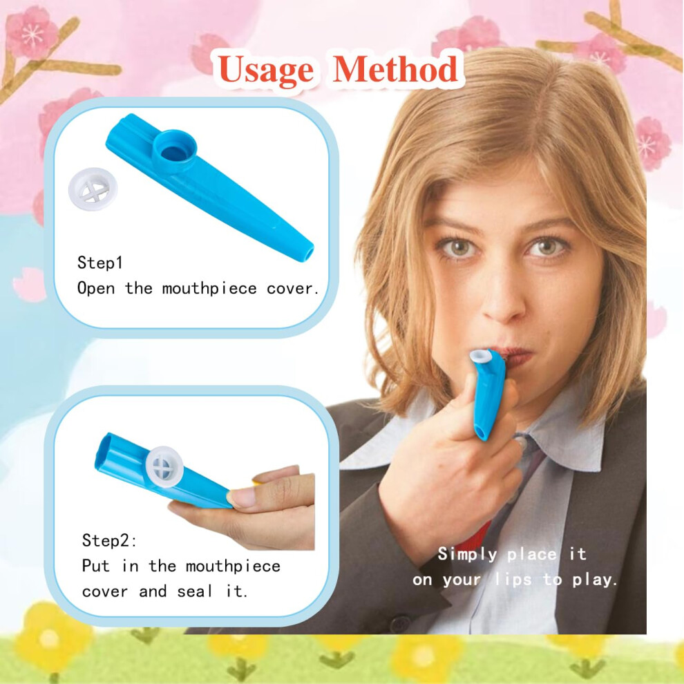 Zbjbinch Colorful Plastic Kazoos Bulk Multipack, Kazoo Instrument Set,