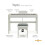 Keynote Junior Digital Piano & Stool, White 2