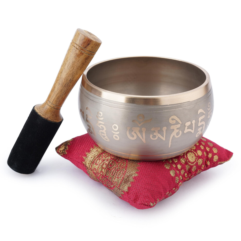 Ajuny Singing Bowl Tibetan Handmade Brass Sound Bowl Set Buddha Tara D