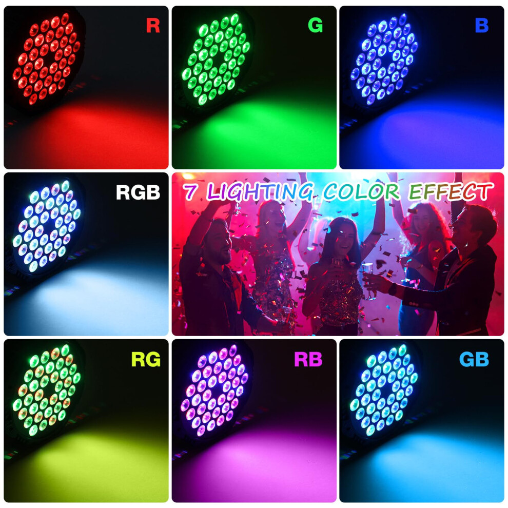 Mosfiata Led Stage Light,Rgb 36 Led Strobe Lights Sound Activated Dmx