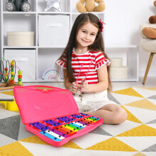 EliLunar Glockenspiel Xylophone - 25 Notes Colorful Metal Keys with Mallets, Per