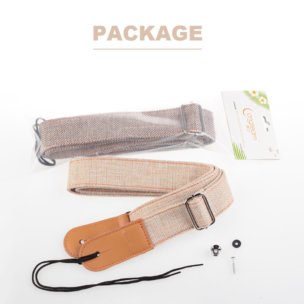 Rufun Ukulele Strap Retro Adjustable Vintage Accessory For Mini Guitar