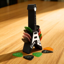Guitar Pick Holder Guitar Accessories Guitar Gifts Plectrum Holder with 10 Slots 3D Printed, Small Gifts for Guitarists Desktop Guitar Gift