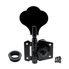 Musiclily Basic 4 inline 24:1 Open Gear Tuners Tuning Pegs Keys Set Black