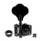 Musiclily Basic 4 inline 24:1 Open Gear Tuners Tuning Pegs Keys Set Black 1