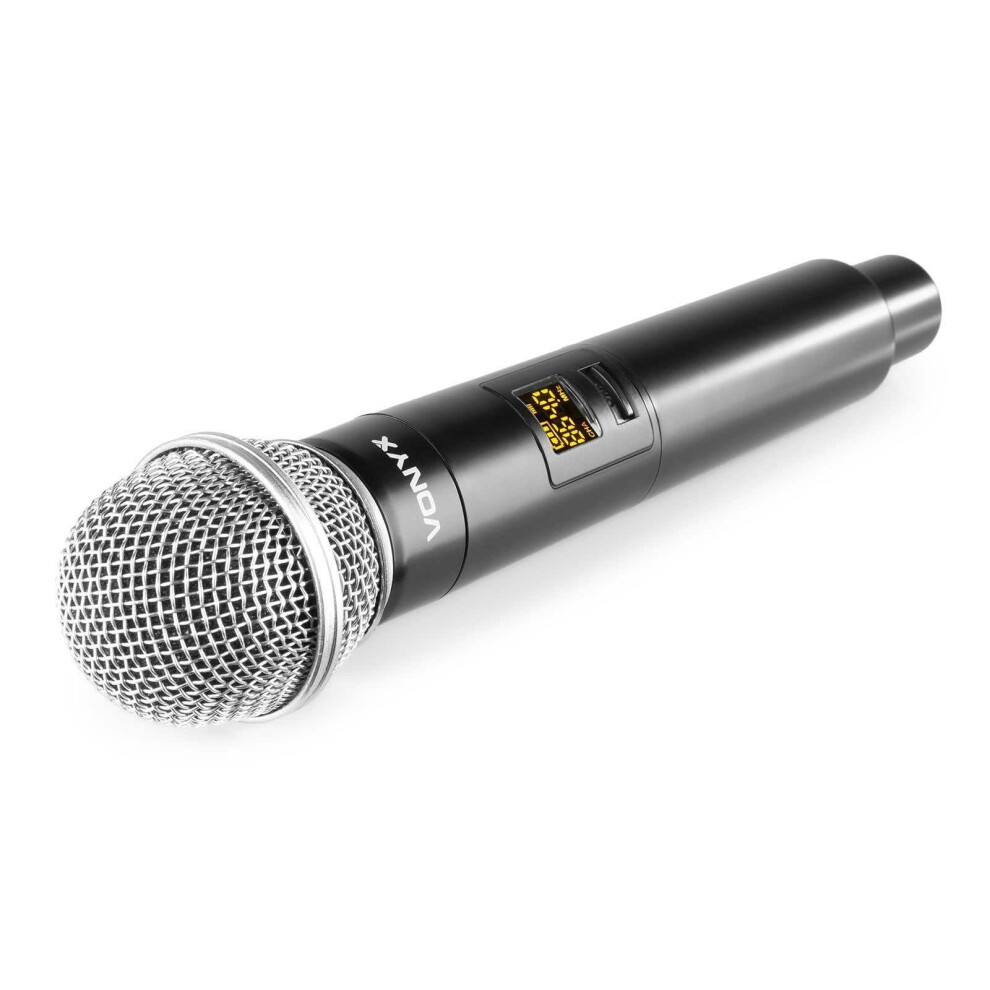 Vonyx Wm552 Dual Wireless Microphones, Uhf Handheld Mic System With Ja