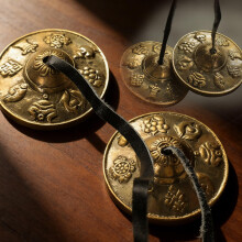 Xiciki Tibetan Tingsha Bells, Meditation Chimes, Handcrafted with OM M