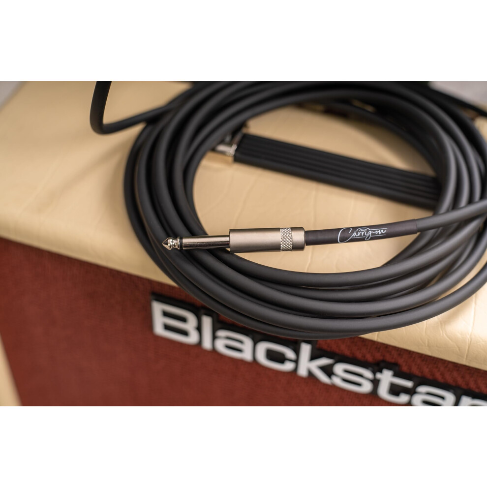 Carry-On 6M (20Ft) Instrument Cable Straight ¼” Jack To Angle ¼” Jack