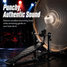 Hemoton Single Bass Drum Pedal, Aluminum Alloy Foot Kick Percussion Ba
