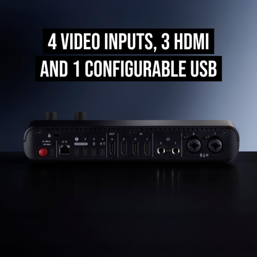 RØDE RØDECaster Video S – Podcast Video Switcher and Audio Interface – Multi-Camera, 4 x Video Inputs (HDMI and USB), 1080p60, Multi-Source Scen 1