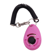 (Pink)Haustier Hund Schlüsselmodus Befehlstraining Werkzeug Kunststoff Klingelstück interaktives Spielzeug