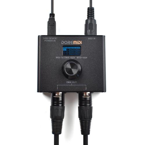 DOREMiDi MIDI To DMX Controller (MTD-1024) Can Convert MIDI Messages T 1