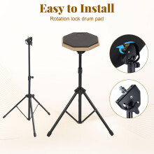 rloao Drum Practice Pad Set, Double Sided Silent Rubber Drum Pad 8"
