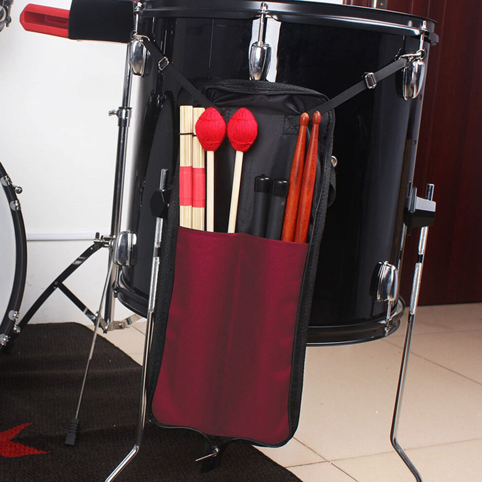 Tiiyee Drum Stick Carry Bag, Drumstick Storage Drawstring Bag, Water R