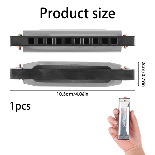 10 Hole C Key Harmonica with Case, Mini Blues Mouth Organ for Beginners 1