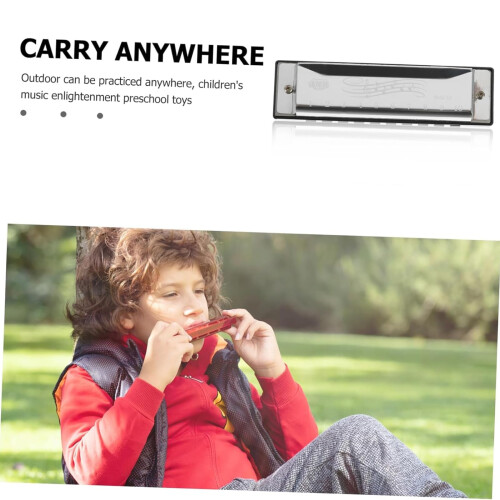 10 Hole C Key Harmonica with Case, Mini Blues Mouth Organ for Beginners 2