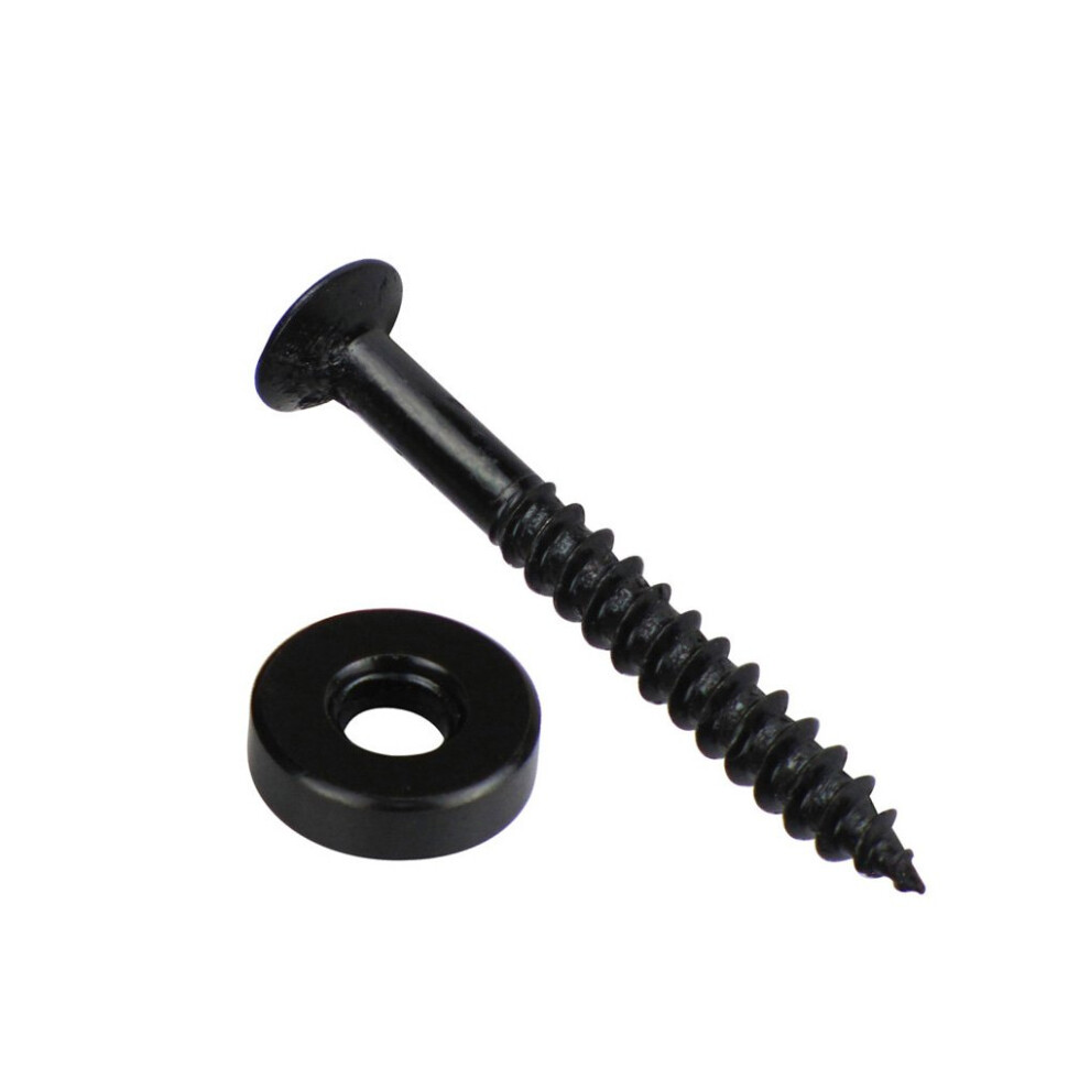 Fleor 4Pcs Black Neck Joint Ferrules/Bushings With Matching Screws For