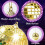 Kepfire 17 Pcs Gold Mirror Disco Ball Decorations for Disco Party 6