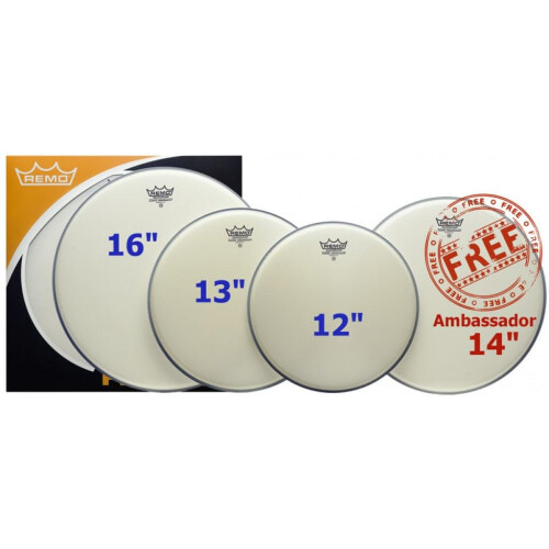 Remo PP0110BA Coated Ambassador Drumhead Prepack Set 2