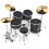 Flylin Foam Drum Silencer Pads 10Pcs, with 4 Clips Black 1