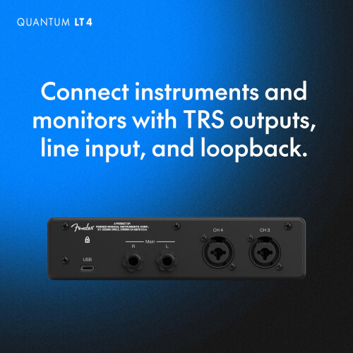 Fender Fender Quantum LT 4 | 4x2 USB-C Audio Interface for Music Production,