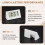 Clock Triangle LED Screen Lectronic Digital Alarm Screen Desktop Clock for Home Office Table Bedroom Decor White 6