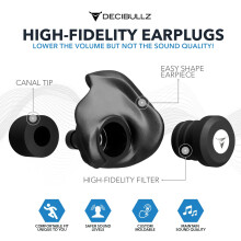 Decibullz – Custom Moulded High-Fidelity (Hi-Fi) Earplug Filters for C