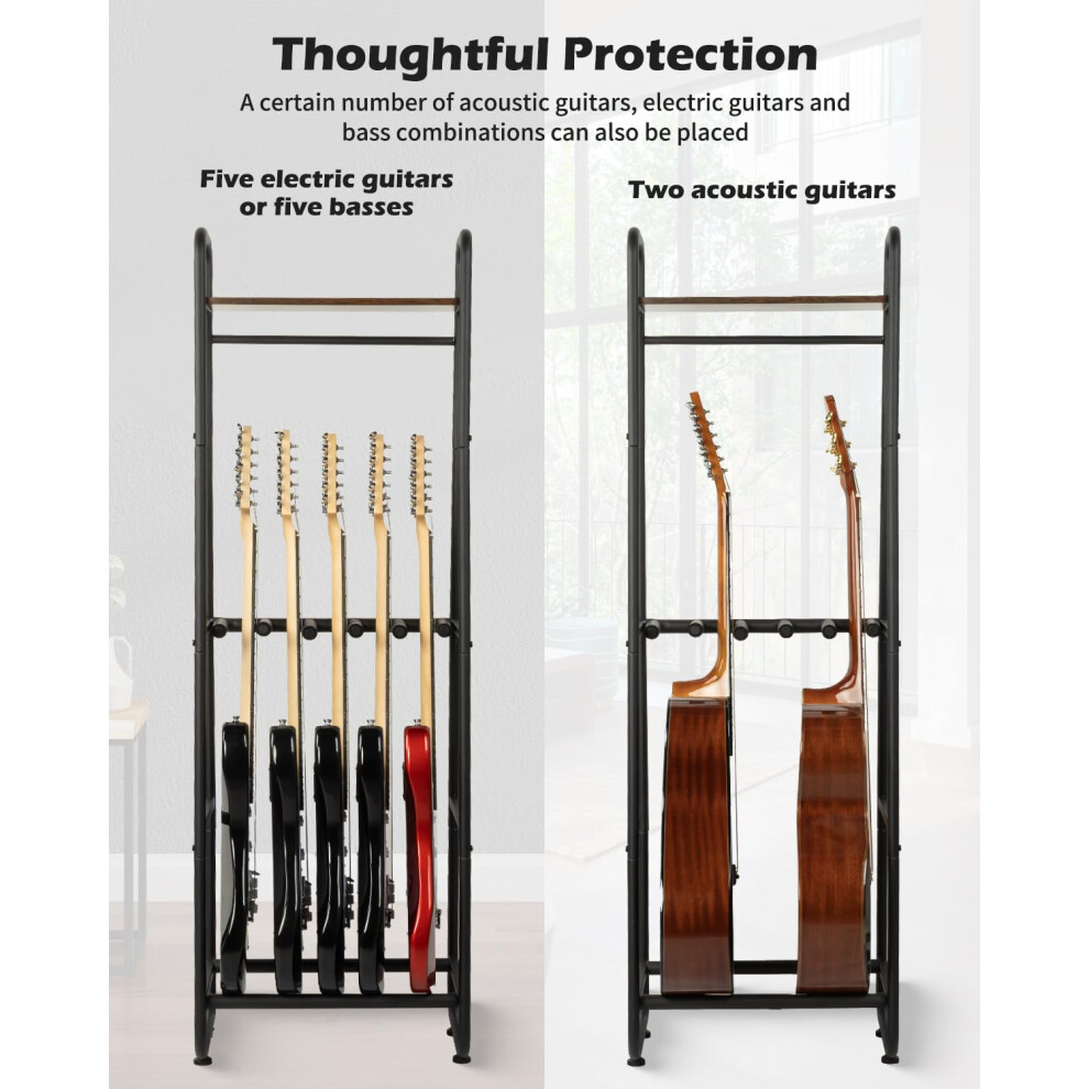 Strich Guitar Rack, Multiple Guitar Stand For Acoustic, Electric Guita