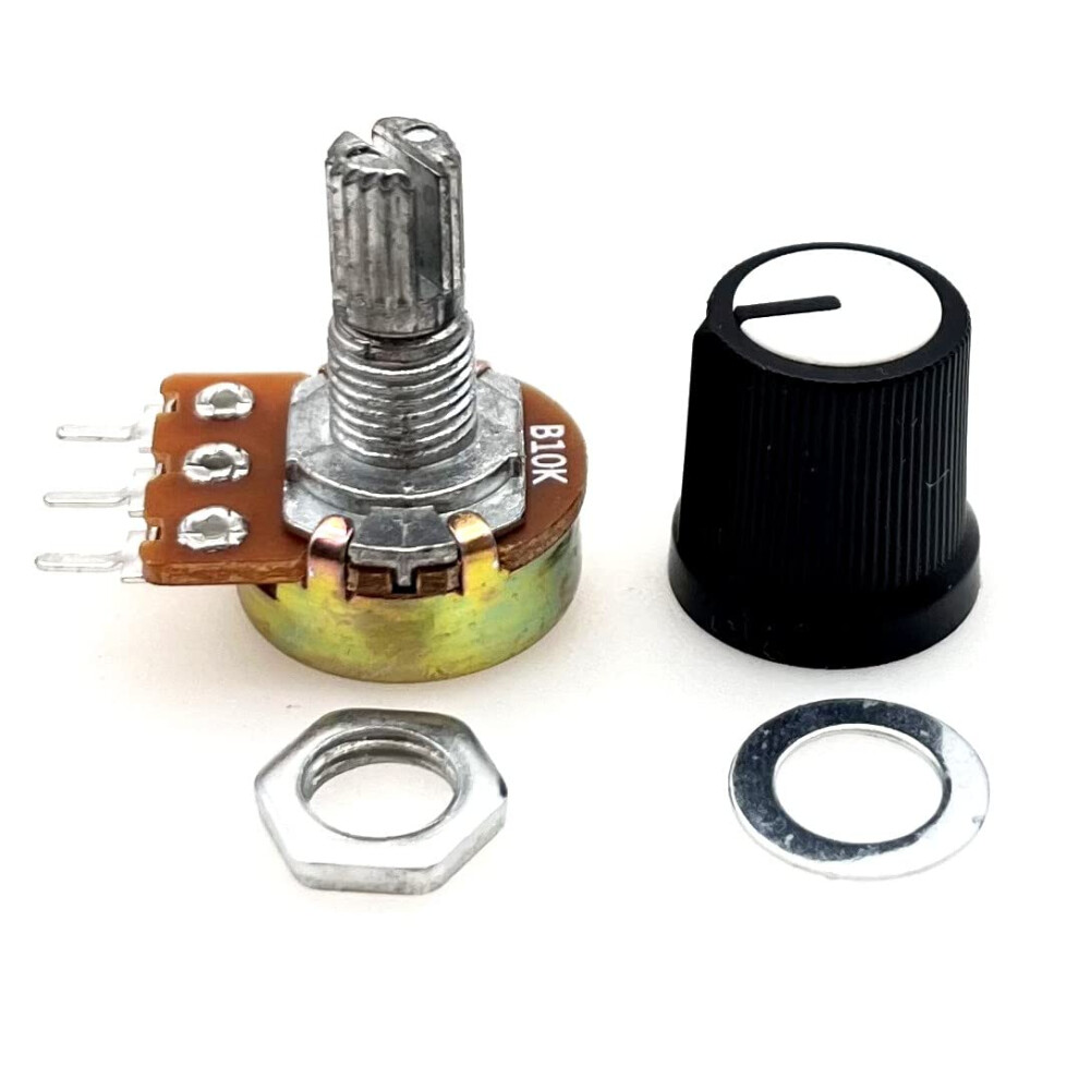 Jzk 10Pcs B10k Potentiometer Knob With 6Mm Shaft, Linear Taper Rotary