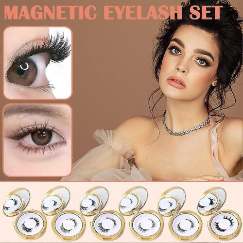 CY06 One Size Dual Magnetic Reusable False Eyelashes with Applicator, No Glue 1