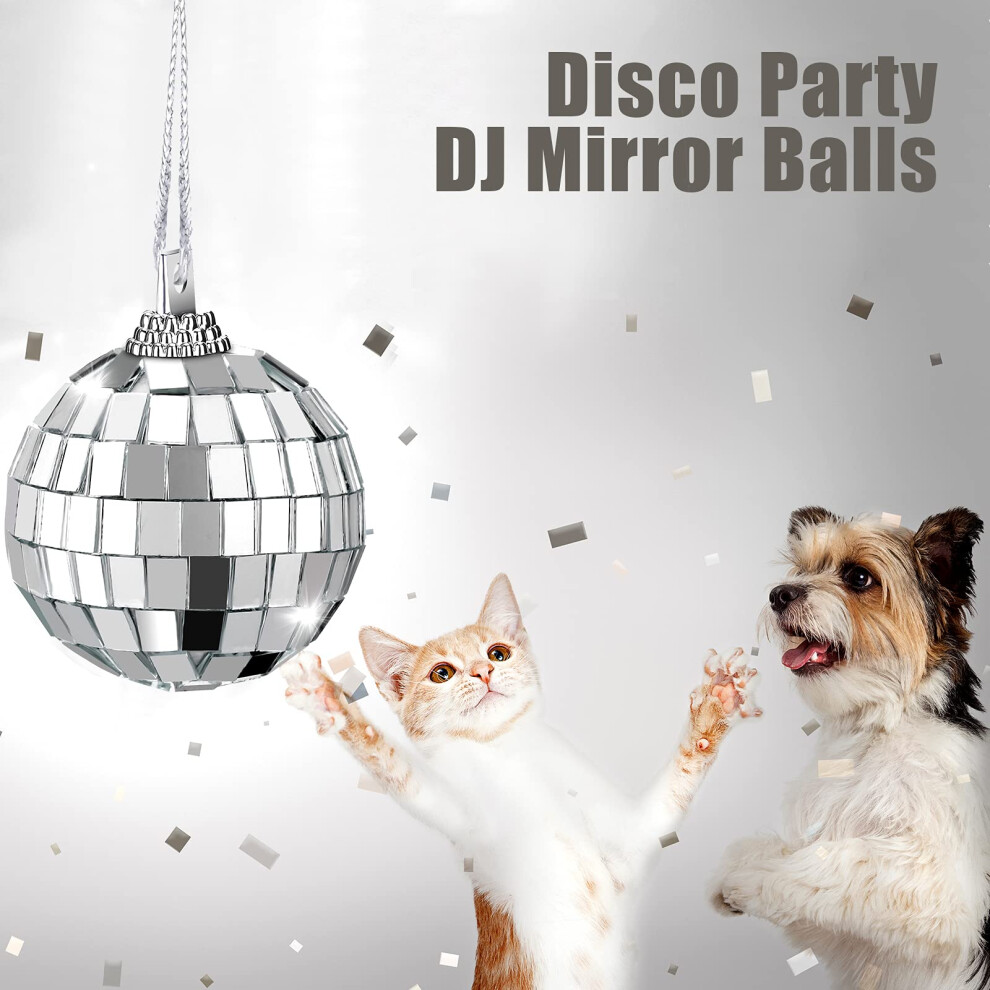 Skylety 30 Pcs 1.6 Inch Mirror Disco Ball 50'S 60'S 70'S Disco Party H