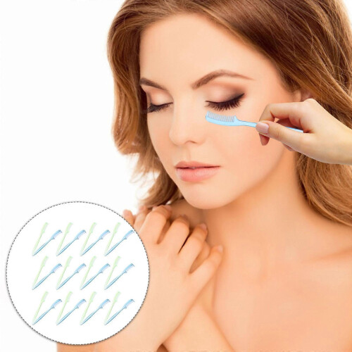 Lash Brow Comb 100Pcs Plastic Assorted Colors Makeup Eyelash Comb 2