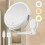 Wall Mounted 5X Magnifying Makeup Mirror, 7 Inch Double Sided Vanity Lighted Mirror 5