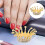 Retro Crown Nail Art Pen Holder, Manicure Bracket for 2 Pens 5